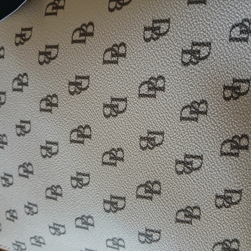 Dooney & Bourke Triple Zip, Tan and White Monogram Crossbody Bag - Picture 7 of 7